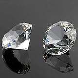 Dylan-EU 30 Stück Brillanten Glasdiamanten 20mm Klare Kristalledelsteine Hochwertiger Glas Deko Diamanten Kristall Tischdeko Streudeko Hochzeit Deko Nettogewicht 150g