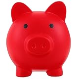 Niedliches Unzerbrechliches Sparschwein in Rot - Charmante Geldbox Für Kinder Dekoration Im Kinderzimmer Fördert Sparsamkeit Und Finanzielle Verantwortung