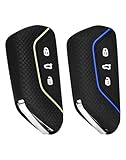 2 Stück Autoschlüssel Hülle für VW, Auto Schlüssel Schlüsselhülle 3 Tasten Schlüssel Hülle kompatibel mit VW Golf 8 Skoda SEAT Leon MK 4 Tarraco Ateca Cupra Octavia Silikon Cover Etui Schutzhülle