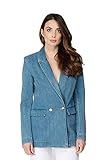 Pinko Damen Jane 1 Mantel, Blau (Blu/Indaco Ombra F94), 32 (Herstellergröße: 38)