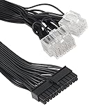 CERRXIAN 18 Pin + 12 Pin auf 24 Pin ATX PSU Power Sleeved Kabel, für Super Flower leadex G Serie