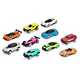Dickie Toys - Großes Spielzeugauto-Set mit 10 Autos (je 7 cm) - 10 kleine Modellautos aus Metall mit Freilauf, Auto-Spielzeug für Kinder ab 3 Jahre