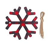 FEIZAO Christbaumanhänger Holz Schneeflocke Weihnachtsdeko Weihnachtsanhänger Basteln 3D Weihnachtsschmuck 2021 Hängende Charms DIY Anhängerweihnachtsdeko Holzanhänger Weihnachtsbaum Deko Anhänger