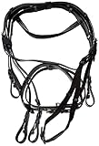 Covalliero Trensenzaum Standard, Zaumzeug, Reitzaum, schwarz, Leder, Metall, Cob, Pferd, verstellbar, inkl. Gurtzügel