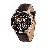 Maserati Herrenuhr in limitierter Auflage, Chronograph, Analog, Lederarmband, wasserdicht, COMPETIZIONE-Kollektion R8871600001