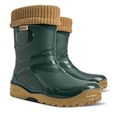 3Kamido GoTherm Gummistiefel mit einem Innenschuh aus natürlicher Wolle, sehr komfortabel und sehr warm, aus PVC, mit rutschfester Sohle, wasserdicht und für Jugendliche und Erwachsene geeignet
