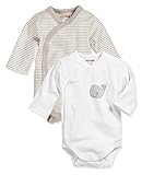 Playshoes Unisex Baby Wickel-body 1/1-arm 2er Pack Wal 809503, 2 - natur, 56