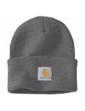 Carhartt Herren Knit Cuffed Beanie Beanie Hat, Coal Heather, Einheitsgröße