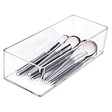 JessLab Schubladen Organizer, 1-Fach Acryl Make-up Organizer Kosmetik Aufbewahrung Schmuck Display für Schreibtisch Kleiderschrank Badezimmer Waschtisch Arbeitsplatte Transparent