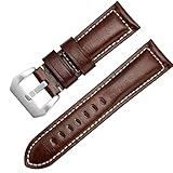 FOUUA Uhrenarmband PANERAI Armband 22mm 24mm 26mm Leder Vintage Military Uhrenarmband Uhrenarmband Relacement Band für PANERAI LUMINOR 44 Men