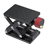 Manuelle Hebebühne, Aluminiumlegierung, präzise Z-Achsen-Hebebühne, 55 mm, hohe präzise optische Schiebehebebühne, Laborhebebühne, manuelle Steuerung, Laborwagenheber, Aufzug, Hubraumplattform