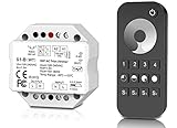 Funk-Dimmer + WiFi - 230V TRIAC universell für LED mit Phasenan- oder Phasenabschnitt - elektronischer Dimm-Aktor kompatibel mit Tastern (optional), Wifi Steuerung (Funkdimmer + Fernbedienung)