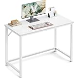 VASAGLE Tisch, Computertisch, Bürotisch, 100 x 50 x 76 cm, für Arbeitszimmer, Schlafzimmer, Wohnzimmer, ahornweiß-wolkenweiß LWD041W44V1