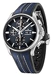 JUNGHANS Meister Chronoscope Herrenuhr Automatik Schwarz/Blau 27/4227.00
