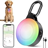 Hund Tracker, GPS Hunde Tracker mit Leuchten (nur iOS), 6 Modi IP68 wasserdichte Haustier Tracking Ausrüstung, Kompatibel mit Apple Find My-Ohne ABO