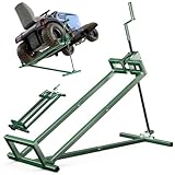 VOUNOT® Rasenmäherheber, Rasenmäher Jack, Teleskop Garten Rasenmäher Lifter, Hebevorrichtung 400KG für Mäher-Traktor, Teleskopversion für 30% Speichereinsparung, Grün