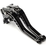 ESPEEDMTC Für Triumph Trident 660 2021-2024 modifizierte CNC-Aluminiumlegierung 6-Gang Aufwand sparen Einstellbarer kurzer Bremskupplungshebel Zubehör (Schwarz)
