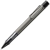 LAMY Lx edler Kugelschreiber 257 aus Aluminium in der Farbe ruthenium mit Edelmetallveredelung und Metallclip veredelt, inkl. Großraummine LAMY M 16 Strichbreite M in schwarz und Geschenkverpackung