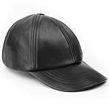 Royal Phoenix® Ledercap aus echtem Nappaleder in Schwarz - Zeitloses Design - Stilvolle Baseball Cap mit erstklassiger Verarbeitung - Perfekt für jeden Anlass