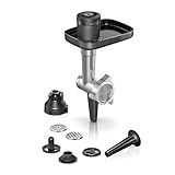 Bosch Zubehör MUZS6HA, Fleischwolf, Lochscheibe 8 mm, Lochscheibe 3 mm, Wurstfüller-Aufsatz, Kebbe-Aufsatz, Adapter, für Küchenmaschine Serie 6, schwarz/edelstahl