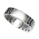 sooponu Herren-Uhrenarmband aus Stahl für Omega Seamaster 300 Speedmaster 600 Ocean's Heart(Three,18mm)