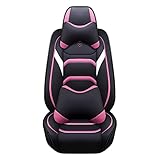 Sitzbezügesets Autoschonbezug Für Opel Für Meriva Für Corsa D Für Astra J Für Zafira B Für Vivaro Für Mokka Auto Full Set Ledersitzbezüge Sitzbezügesets (Color : Rosa, Größe : Deluxe Edition.)