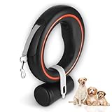 moestar Einziehbare Hundeleine Hände Frei Hundeleine Ausziehbar 360° Tangle Free Rollleine mit Hundekotbeutel-Halter 3m/10ft für Mittlere Kleine Hunde(Schwarz/Grün)