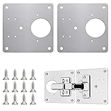 Scharnier Reparaturplatte, Edelstahl Scharnier Reparaturplatte,Küchenschrank Reparaturplatten mit Schrauben für die Reparatur von Tür Schrank Wohnmöbel Schublade Kisten Fenster (2 Stück)