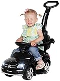Actionbikes Motors Kinder Rutschauto Mercedes Amg GL 63 - Lizenziert - 4 in 1 - Schiebestange - Rutscher - Laufrad - Lauflernwagen - Lernspielzeug für Kinder ab 1 Jahr (Schwarz)