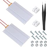 Youmile 2 Stück 400 W PTC-Heizelement Lötplatte LED-Lichtstreifenentferner Chip-Lötstation Heizplatte 260 °C konstante Temperatur Reparaturwerkzeuge mit Pinzette CH-2 Crimp-Anschluss Schraubhalterung