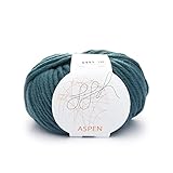 ggh Aspen - Merino Wolle Mischung - leichte und voluminöse Wolle zum Stricken oder Häkeln - Farbe 101 - Seegrün