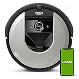 iRobot Roomba i7 (i7156) App-steuerbarer Saugroboter (Staubsauger Roboter), Zwei Gummibürsten, Lernt, kartiert dein Zuhause, Individuelle Anpassung, Sprachassistenten-kompatibel, Reingt nach Objekten
