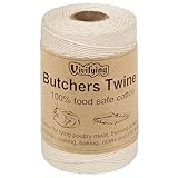 Vivifying 200m Bäcker Bindfäden, 3-lagig Baumwoll-Garn für die Küche, lebensmittelunbedenklich. Ideal zum Verschnüren, geeignet für Geflügel, Würstchen, Heimarbeiten, Basteln und Dekorieren
