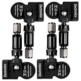 4x RDKS TPMS Reifendrucksensor Reifendruckkontrollsystem Metallventil Schwarz passend für 1er 2er 3er 4er i3 i8 M2 M3