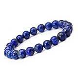 Unique Damen Chakra Buddha Perlen Armband 8mm Lapislazuli Edelstein Energiearmband Heilsteine dehnbar Juweliers Qualität