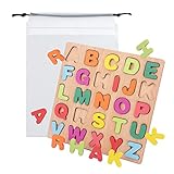 ABC Steckpuzzle, ABC Holzbuchstaben, Buchstaben Puzzle, Buchstaben Puzzle Aus Holz, pädagogisches Spielzeug Geschenk, Butyeak