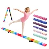 ZELUS Schwebebalken Kinder Faltbarer Gymnastikbalken mit Tragegriffen 240cm Klappbar Balancierbalken Übungsbalken Balance Beam Balken Turnen für Fitness/Training/Turnen (Bunt)
