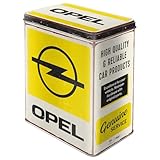 Nostalgic-Art Retro Vorratsdose L, 3 l, Opel – Service – Geschenk-Idee für Opel-Zubehör Fans, Original Lizenzprodukt (OLP), Große Kaffee-Dose aus Blech, Werkstatt-Deko im Vintage Design