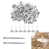 200 Stück Kerzendocht, Kerzendochte für Kerzen, Dochte für Kerzen, Kerzen Selber Machen Set, Kerzendochte 26mm Lang, Candle Wick Set, für Teelichter für die Kerzenherstellung Candle Teelichtdochte