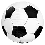 OH YEAH Folienballon, Fußball, Durchmesser 60 cm, Fußballballons, Dekoration für Kommunion, Geburtstag, Thema, Fußballdekoration, geeignet für Helium