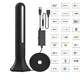 DVB-T2 Antenne - Digital TV Zimmerantenne / dvbt2 Antenne mit Verstärker Innen/HDTV Zimmerantenne/maximale Signalqualität - Satellitenschüssel Komplettset