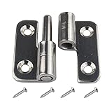 6er-Pack abnehmbares Scharnier 1,5 Zoll 37 x 33 mm kleine Gleitgelenk-Fahnenscharniere abnehmbare Türscharniere 304 Edelstahl Linkshänder (Linkshänder 1.5inch)