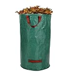 Huayeex Laubsack, Mehrfach Verwendbare Rasenabfallsäcke, 0,5 Kubikmeter Großer Starker Grassammler Mit Verstärkten Tragegriffen Für Gartenarbeit Recycling Reinigung Müllentsorgung