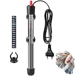 FEDOUR 300W 100-240L Aquarium Heizung, Verdicktes Quarzglas Aquarienheizer, Temperatur Einstellbare Aquarium Heizer Mit Saugnäpfen/Thermostat