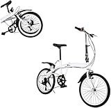 CHERIKIU 20 Zoll 6-Gang Klapprad, Erwachsene&Kinder City-Faltrad Ultraleichtes Aluminium-Fahrrad Outdoor Klappfahrrad Teenager Fahrrad, Höhenverstellbarem Sitz für 1.4-1.9m Männer und Frauen