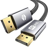[VESA-Zertifiziert] DisplayPort Kabel 144Hz 2M, Silkland DP Kabel 4K@60Hz, 2K@144Hz/165Hz, 1080@240Hz 3D, 4K Monitor Kabel DisplayPort 1.2 mit FreeSync/G-Sync für 144Hz-Gaming-Monitor PC Grafikkarte