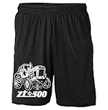 Uglyshirt87 Traktor ZT Shorts | 300 303 Oldtimer DDR Landwirt Bauer Trecker Kurze Hose Sommerhose (XXL, Schwarz Druck: ZT300)