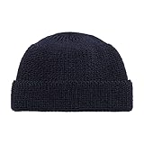 HANSEHELD Strickmütze Seebär Dockermütze Seemannsmütze kurz und flach, One Size, Marine