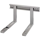 Xavax Mikrowellenhalterung ausziehbar (Mikrowellen-Halter für die Wand-Befestigung, Microwellen Wandhalter zum Aufhängen) silber