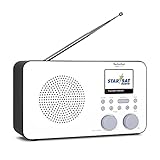 TechniSat VIOLA 2 C IR - tragbares Internetradio (DAB+, UKW, WLAN, 2.4 Zoll Farbdisplay, Kopfhöreranschluss, Wecker, Sleeptimer, 3 Watt RMS, Akku, Netzteil) Weiß